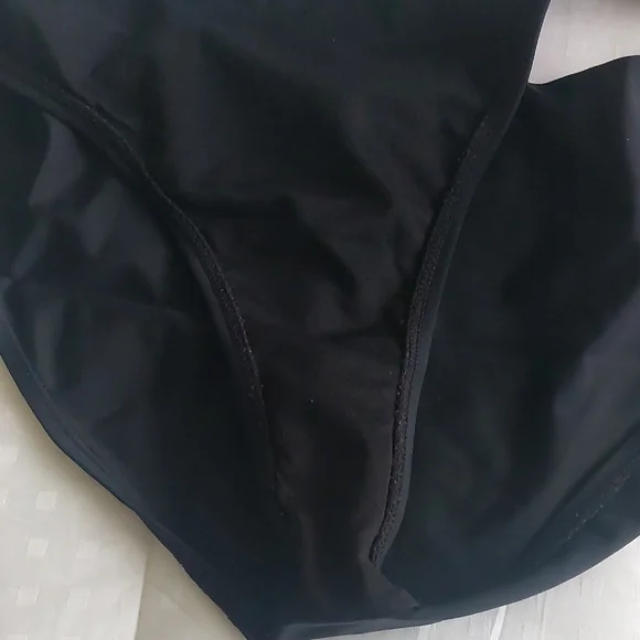 ATTITUDE, Size 14, Black Swim Bottoms with Gold Accents - Picture 4 of 5